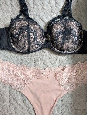 Adore Me / Victoria's Secret Bundle Adore Me Bra 38b V.S. thong Lg NWOT